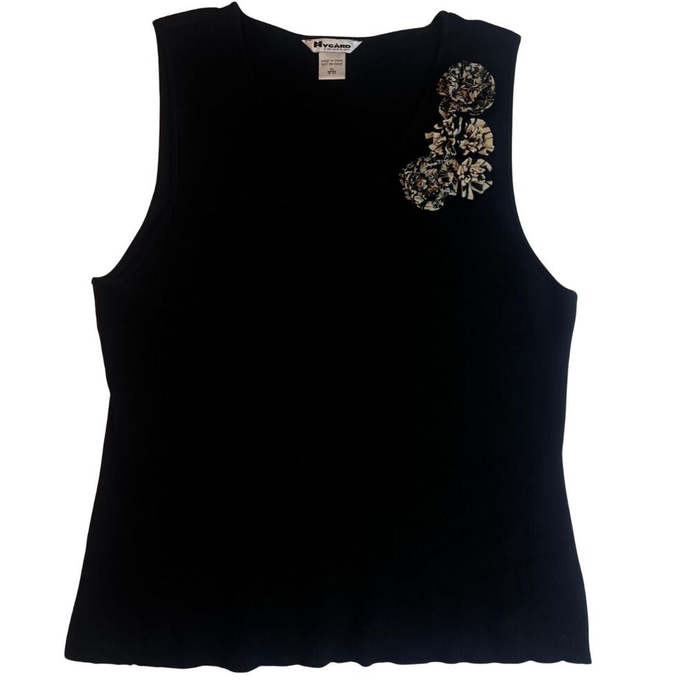 Nygard Collection Blouse Women XL Sleeveless Classic Preppy Academia Shell - Picture 1 of 16